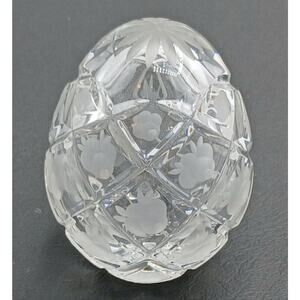 Vintage Cut Crystal FABERGE EGG Signed/Numbered